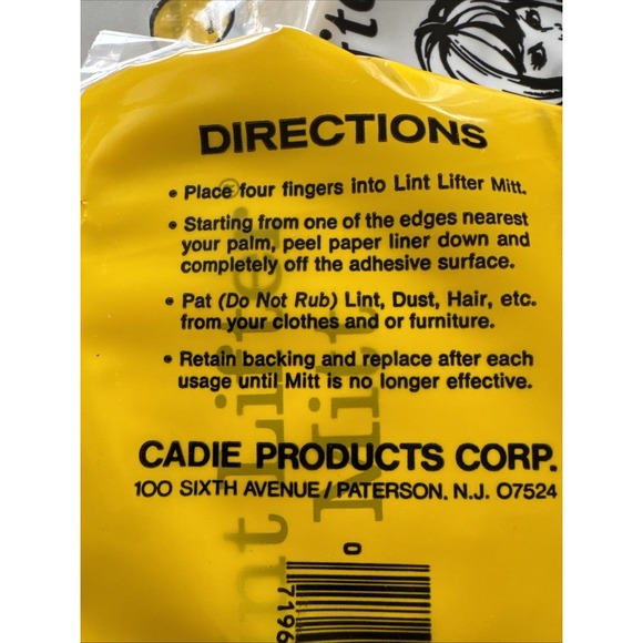 Vintage Cadie Lint Lifters Clothes Upholstery Cloth Sealed NIP Lot Of 7 - Picture 4 of 4